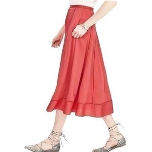 New Banana Republic coral pink midi skirt